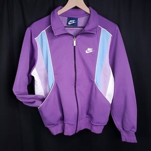 Vintage Nike Purple Zip Jacket with Pockets Large
